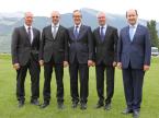 De g. à dr. : Manfred Wellauer, Enrico Camenisch, Urs Wernli, Charles-Albert Hediger et Pierre Daniel Senn